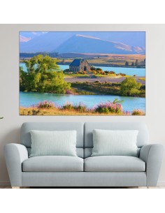 Езеро Текапо в Нова Зенландия - картина пано за стена
