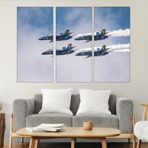 Сини ангели - висш пилотаж - картина пано за стена - 1 2