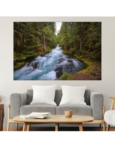 Река в гората - картина пано за стена - 1