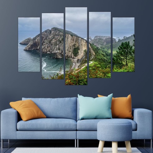 Плаж Астурия в Испания - картина пано за стена - 3