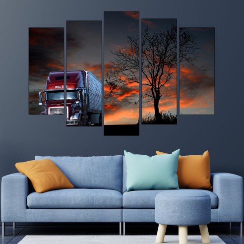 На път по здрач - картина пано за стена - 3