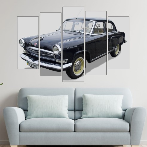Ретро автомобил - Волга - картина пано за стена - 3