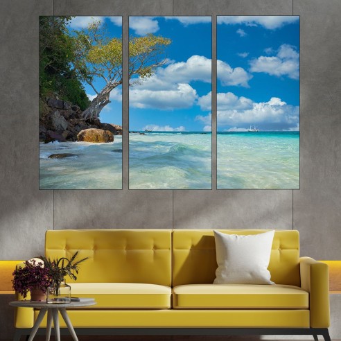 Слънчев бряг в Тайланд - картина пано за стена - 2