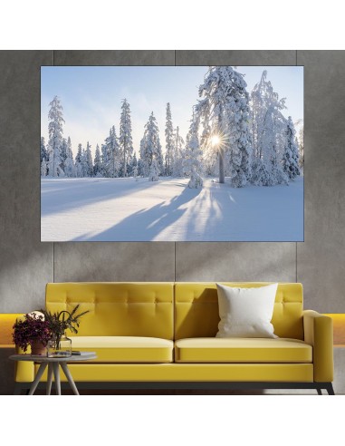 Снежна горска поляна - картина пано за стена - 1