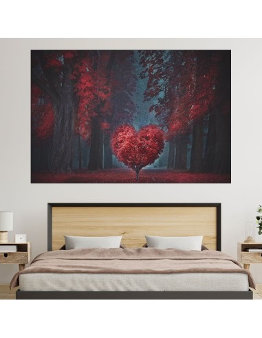 Дърво с форма на сърце - картина пано за стена - 1