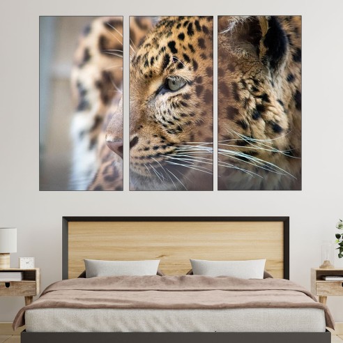 Леопард в близък план - картина пано за стена - 2