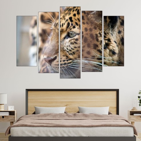 Леопард в близък план - картина пано за стена - 3