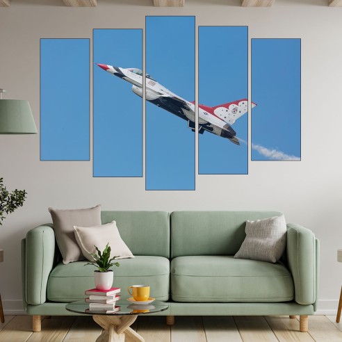 Висш пилотаж с f-16 - картина пано за стена - 3