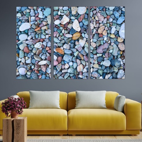 Цветен чакъл - картина пано за стена - 2