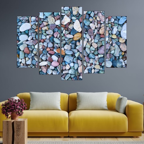 Цветен чакъл - картина пано за стена - 3