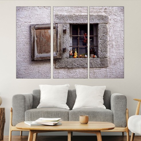 Декорация на малък прозорец - картина пано за стена - 2