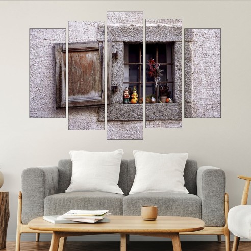 Декорация на малък прозорец - картина пано за стена - 3