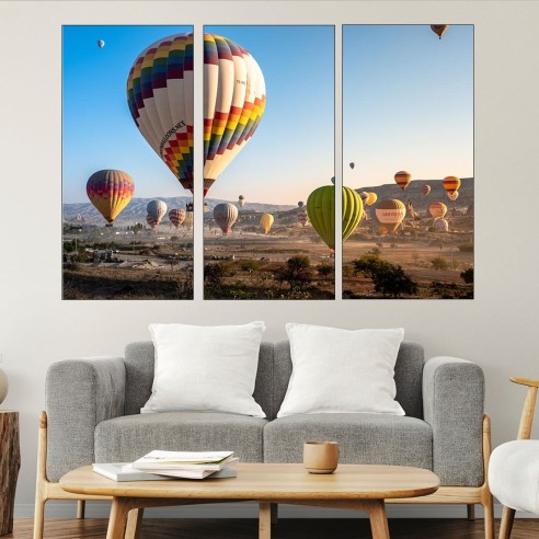 Изгрев в Кападокия - картина пано за стена - 2