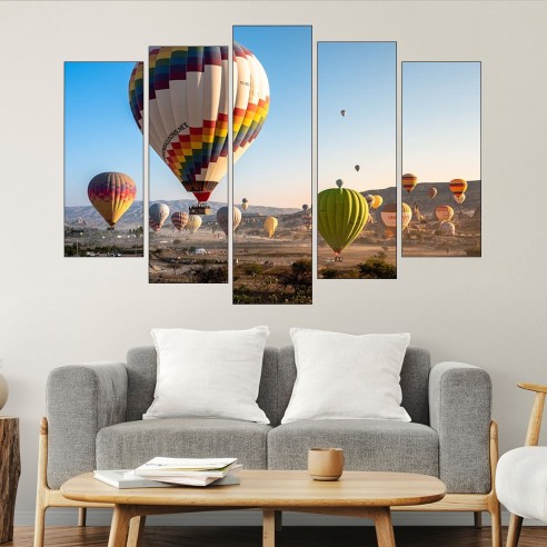 Изгрев в Кападокия - картина пано за стена - 3