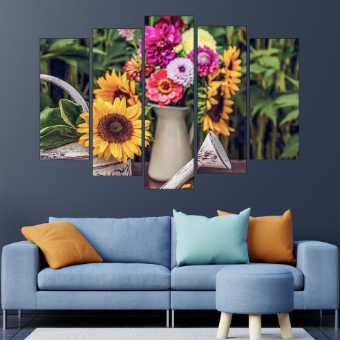 Декорация със слънчоглед - картина пано за стена - 3