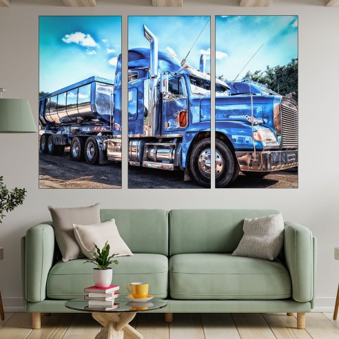 Товарен Американски камион - картина пано за стена - 2