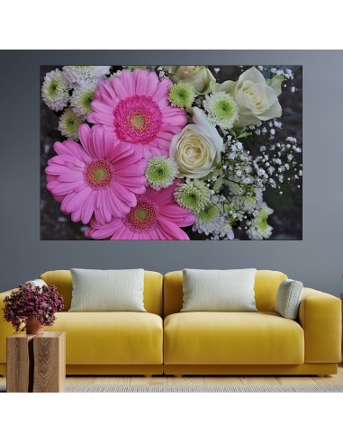 Красив букет от цветя  - картина пано за стена - 1