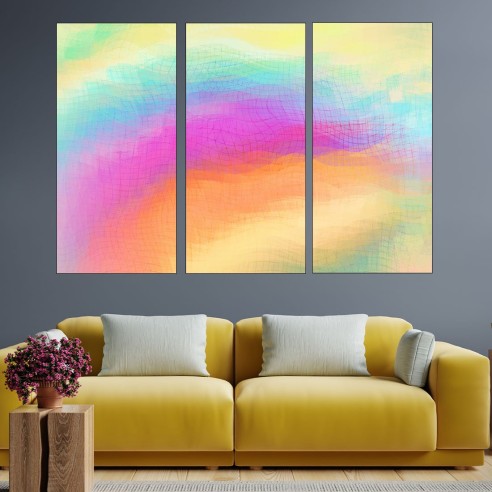 Абстрактна цветна илюстрация - картина пано за стена - 2