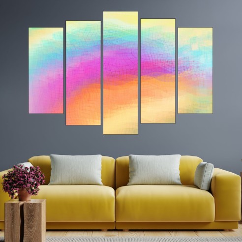 Абстрактна цветна илюстрация - картина пано за стена - 3