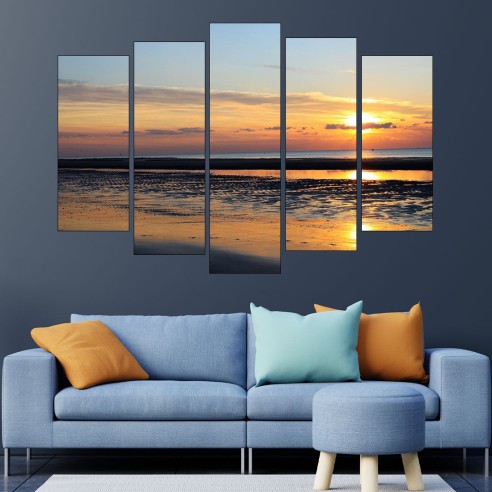 Залез над северно море - картина пано за стена - 3