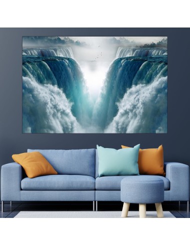 Пейзаж водопади  - картина пано за стена - 1