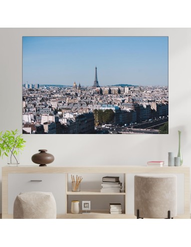 Изглед над Париж и Айфеловата кула - картина пано за стена - 1