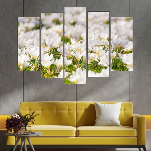 Поляна с бели мизухари - картина пано за стена - 3