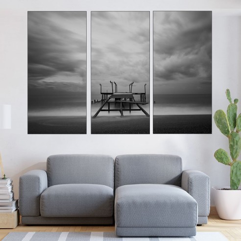 Пуст кей в морето - картина пано за стена - 1