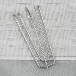 Затъмняващи завеси с куки имитация лен 2 бр. сиви 140x245 см - 1 2