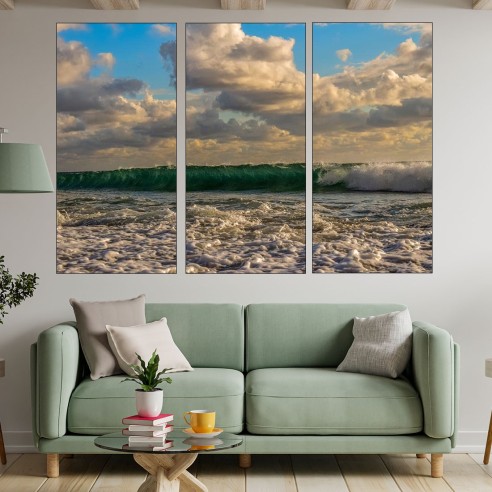 Разбиваща се оеканска вълна - картина пано за стена - 2