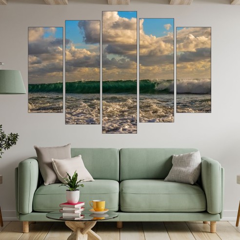 Разбиваща се оеканска вълна - картина пано за стена - 3