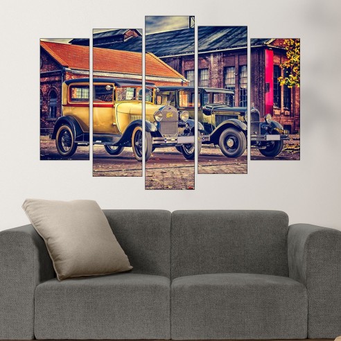 Ретро автомобил FORD - картина пано за стена - 3