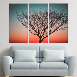Залез и дърво - картина пано за стена - 1 2