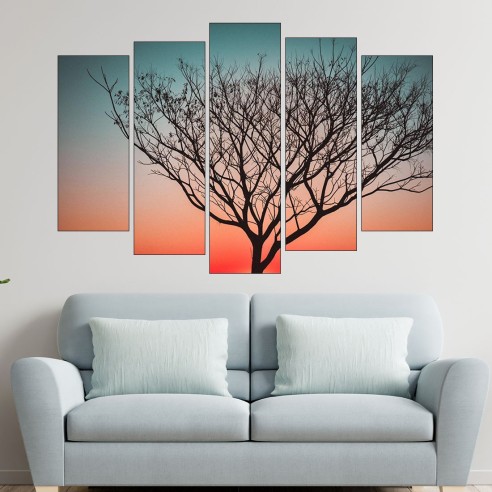Залез и дърво - картина пано за стена - 3