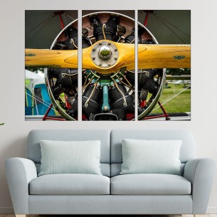 Дървено витло от самолетен двигател - картина пано за стена - 1 2