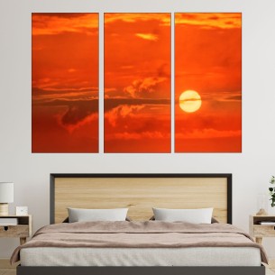 Оранжев изгев - картина пано за стена - 1 2