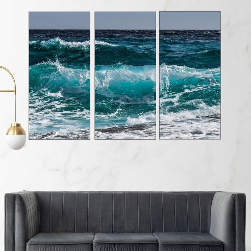 Вълна в океана - картина пано за стена - 2
