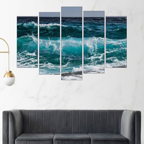Вълна в океана - картина пано за стена - 3