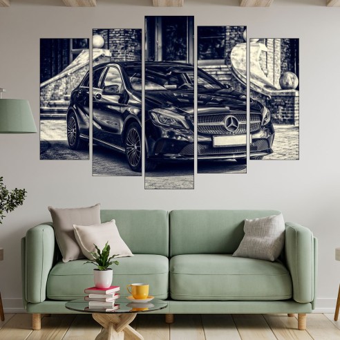 Мercedes - елегантна кола - картина пано за стена - 3