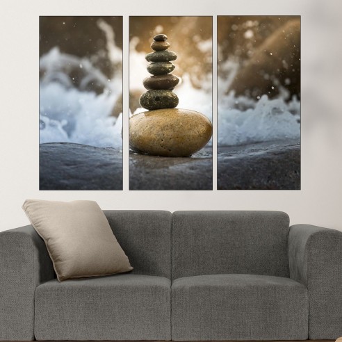 Баланс от подредени камъни - картина пано за стена - 2