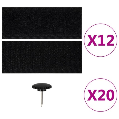 Магнитни завеси против насекоми за врата 2 бр. черни 210х90 см - 4