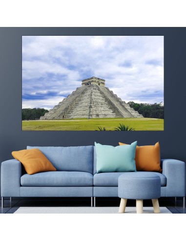 Пирамидата "Канкун" в Мексико - картина пано за стена - 1
