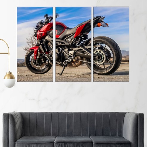 Мотоциклет YAMAHA FZ-09 - картина пано за стена - 2
