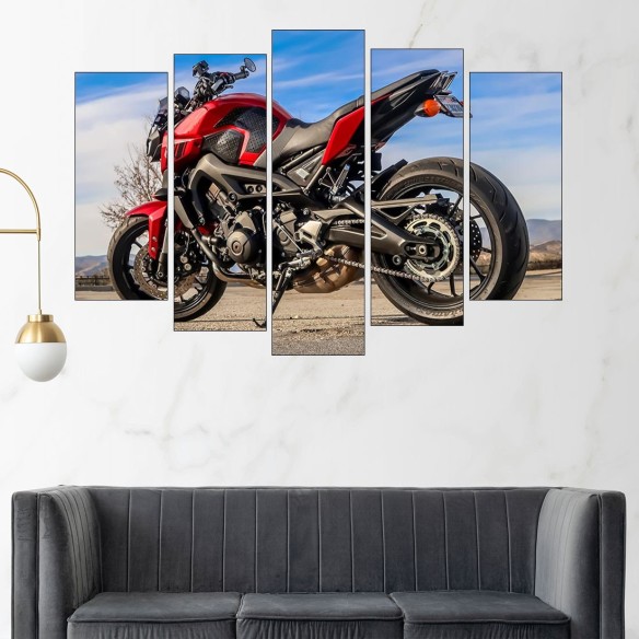 Мотоциклет YAMAHA FZ-09 - картина пано за стена - 3