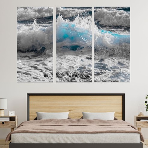 Вълни в океана - картина пано за стена - 1