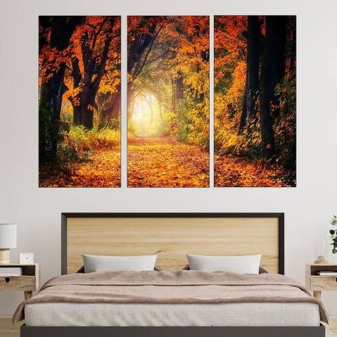 Горски есенен булевард - картина пано за стена - 2