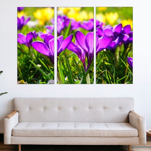 Ливада с минзухари - картина пано за стена - 1