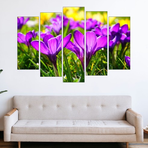 Ливада с минзухари - картина пано за стена - 3