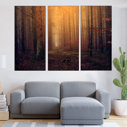 Есенна гора по здрач - картина пано за стена - 2