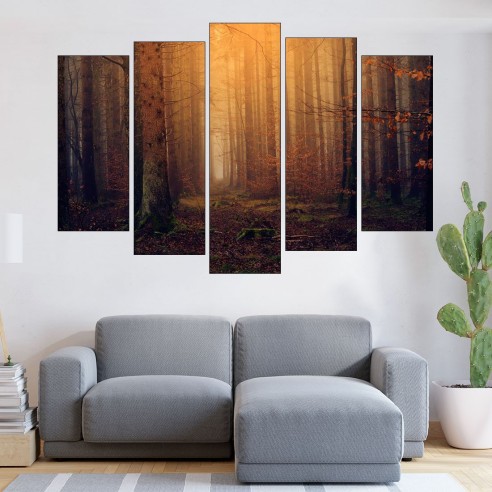 Есенна гора по здрач - картина пано за стена - 3